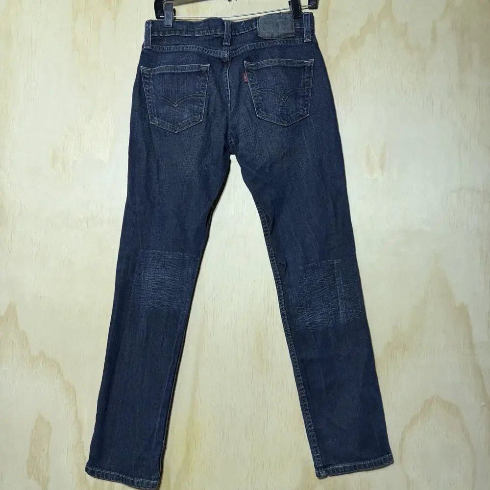 Levi’s 511 Slim Fit Jeans Mens 29x30 Dark Wash‎ Stretch Denim Red Tab